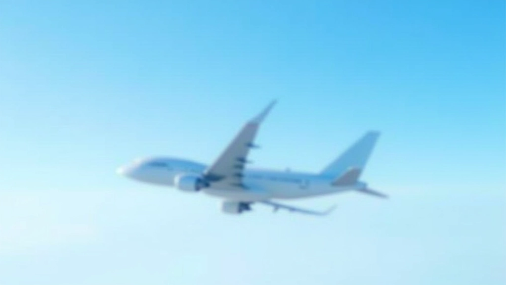 Avion Airbus en phase de décollage avec ciel bleu en arrière-plan