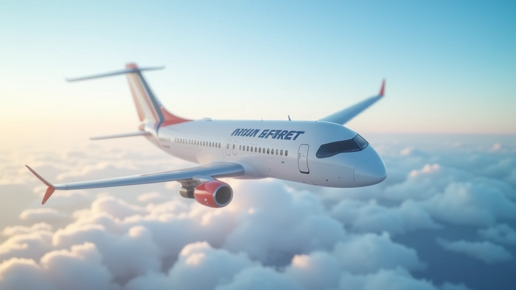 Avion de fret aéronautique français en vol au-dessus des nuages